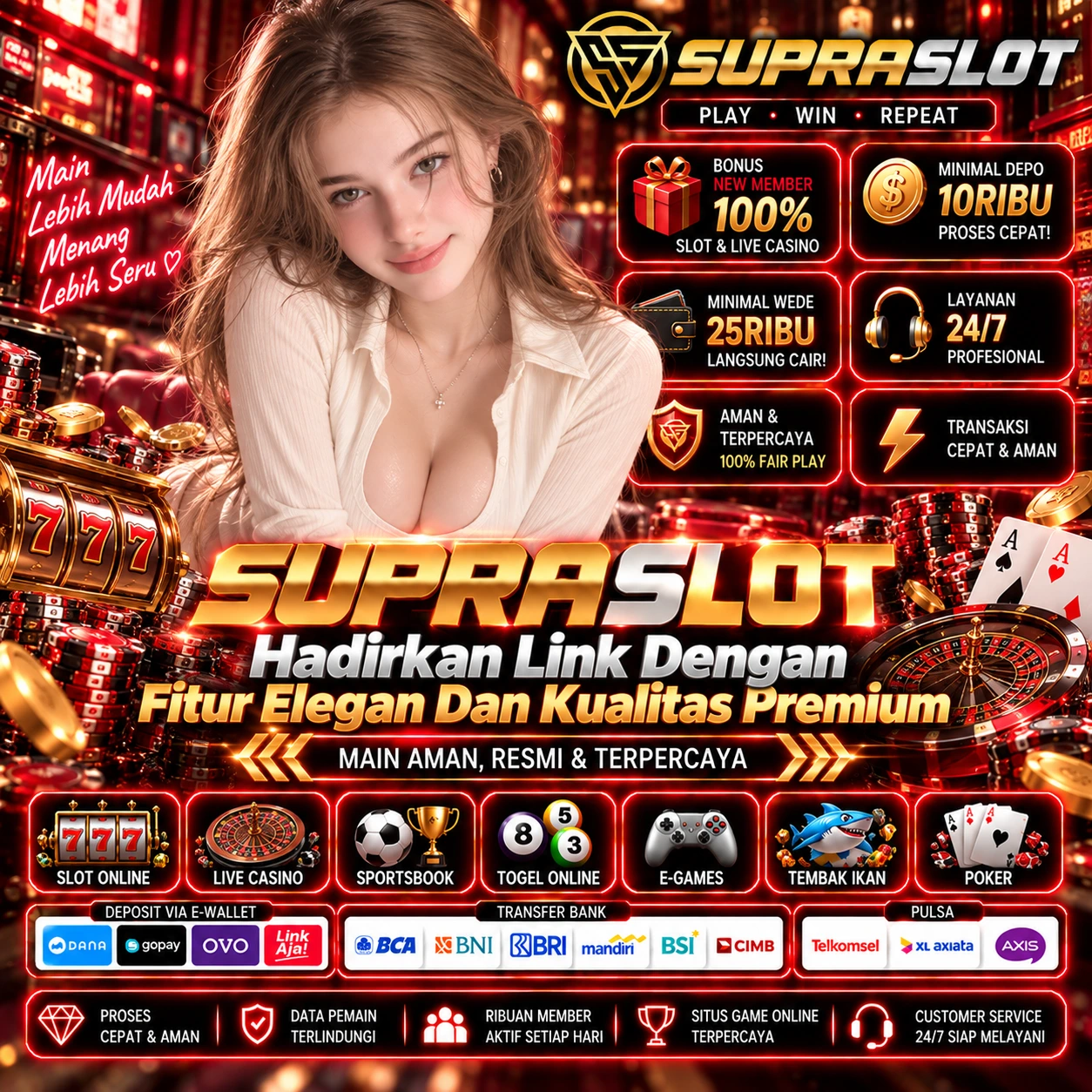 SUPRASLOT : Hadirkan Link Dengan Fitur Elegan Dan Kualitas Premium